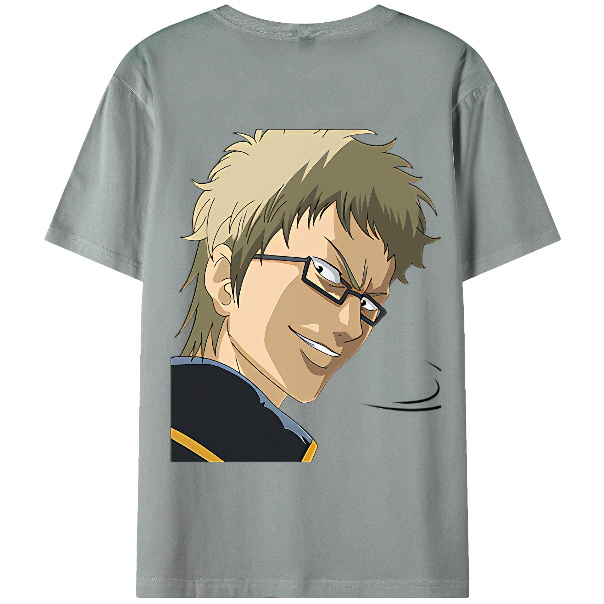 （画像用） ぎんたま 坂田銀時（さかたぎんとき） 神楽 志村新八（しむら しんぱち） GINTAMA Sakata Gintoki Kagura Shimura Shinpachi 綿100％ メンズ半袖Tシャツ（バックプリント） 通気性